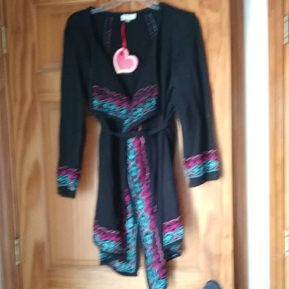 Embroidered Open Cardigan - Picture 4 of 5